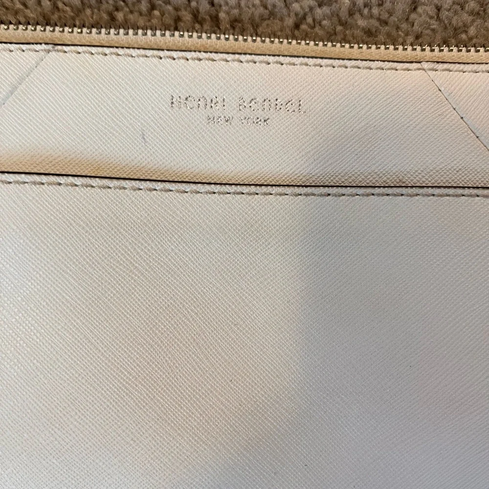 Henri Bendel white Saffiano Leather Clutch Wristlet